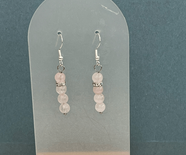 Rose quartz earrings