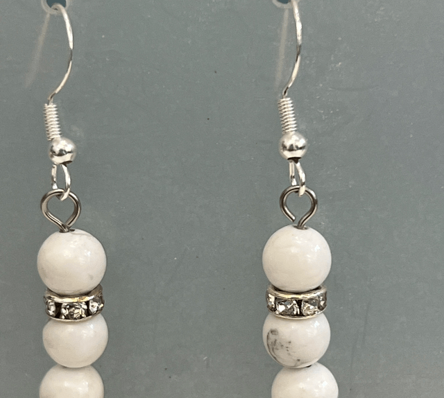 Howlite earrings