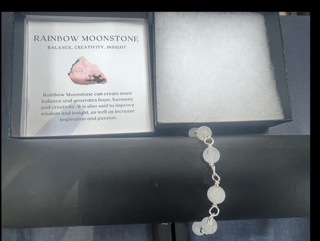 Rainbow moonstone bracelet