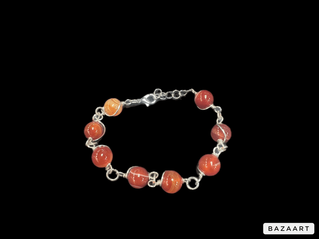 Carnelian bracelet adjustable