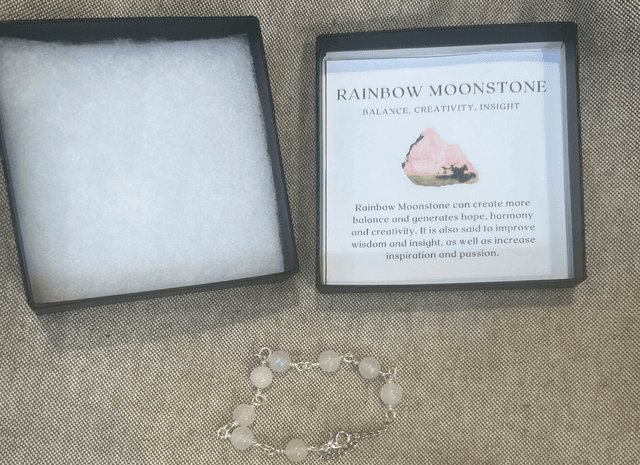 Rainbow moonstone bracelet